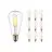 Confezione Multipack 10x Noxion Lucent LED E27 Pera Filamento Chiara 4W 470lm - 827 Bianco Molto Caldo | Sostitutiva 40W