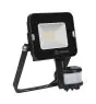 Ledvance Proiettore LED Compatto Nero 10W 1000lm 100D - 840 Bianco Freddo | IP65 - Simmetrico - Sensore di movimento e luce