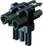 Lupa-con T-Splitter 3-fold 1x Maschio ,2x Femmina zw. EPCOM/3