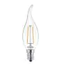 Philips Corepro LEDcandle E14 Punta attorcigliata Filamento Chiara 2W 250lm - 827 Bianco Molto Caldo | Sostitutiva 25W