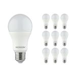 Confezione Multipack 10x Noxion Lucent Classic LED E27 Pera Ghiaccio 9.5W 1055lm - 830 Luce Calda | Sostitutiva 75W