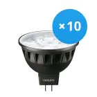 Confezione Multipack 10x Philips Master LEDspot GU5.3 MR16 7.5W 500lm 24D - 930 Luce Calda | Miglior resa cromatica - Dimmerabile - Sostitutiva 50W