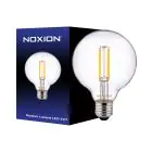 Noxion Lucent LED E27 Globe Filamento Chiara 95mm 7.3W 806lm - 827 Bianco Molto Caldo | Sostitutiva 60W