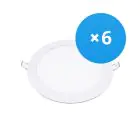 Confezione Multipack 6x Downlight LED UltraSlim 18W 1450lm 110D - 840 Bianco Freddo | 220mm - Ritaglio 205mm