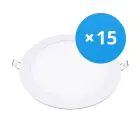 Confezione Multipack 15x Downlight LED UltraSlim 18W 1450lm 110D - 840 Bianco Freddo | 220mm - Ritaglio 205mm